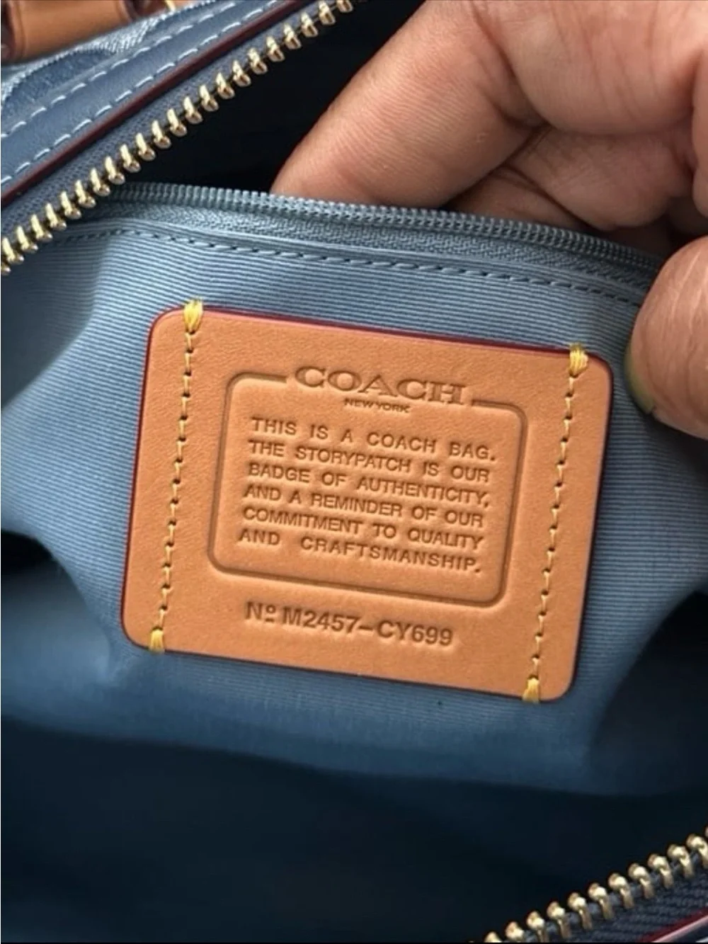COACH | 2025 Signature Denim Large Rowan - Picture 11 of 12